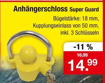 Zimmermann Anhängerschloss super guard Angebot