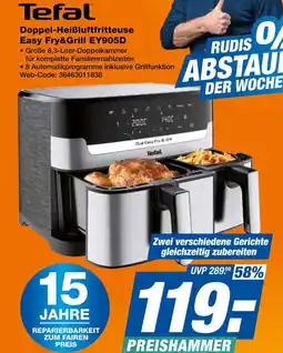 Expert Tefal doppel-heißluftfritteuse easy fry&grill ey905d Angebot