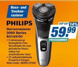Expert Philips herrenrasierer 3000 series s3143/00 Angebot