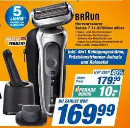 Expert Braun herrenrasierer series 7 71-s7200cc silber Angebot