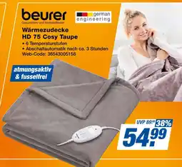 Expert Beurer wärmedecke hd 75 cosy taupe Angebot