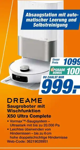 Expert Dreame saugroboter mit wischfunktion x50 ultra complete Angebot