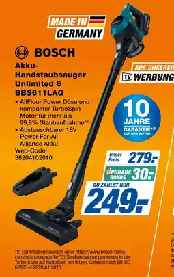Expert Bosch akku-handstaubsauger unlimited 6 bbs611lag Angebot