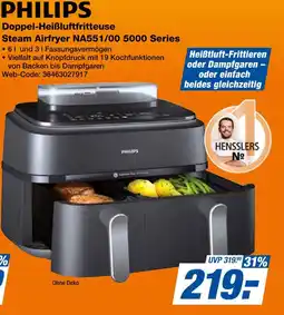 Expert Philips doppel-heißluftfritteuse steam airfryer na5511/00 5000 series Angebot