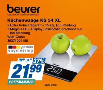 Expert Beurer küchenwaage ks 34 xl Angebot