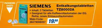 Expert Siemens entkalkungstabletten tz80002a Angebot