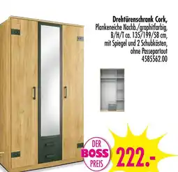 Möbel Boss Drehtürenschrank cork Angebot