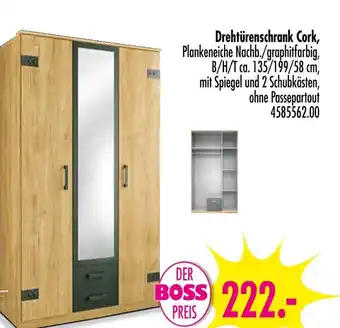Möbel Boss Drehtürenschrank cork Angebot