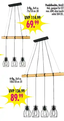Möbel Boss Pendelleuchte metall/holz Angebot
