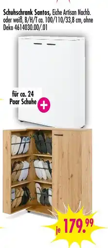 Möbel Boss Schuhschrank santos Angebot