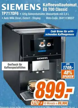 Expert Siemens kaffeevollautomat eq 700 classic Angebot