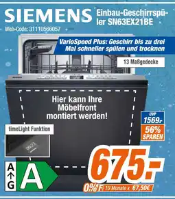 Expert Siemens einbau-geschirrspüler sn63ex21be Angebot