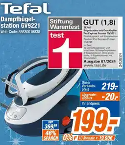 Expert Tefal dampfbügelstation gv9221 Angebot