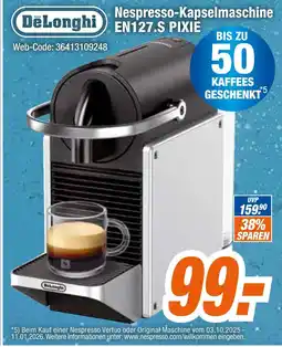 Expert Delonghi nespresso-kapselmaschine en127.s pixie Angebot
