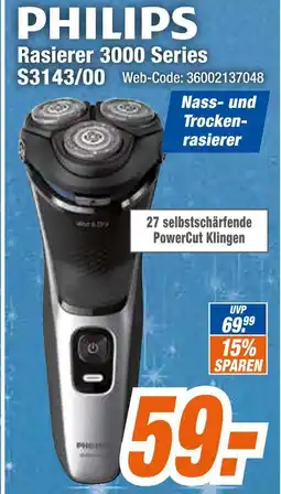 Expert Philips rasierer 3000 series s3143/00 Angebot