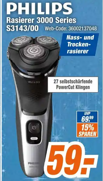 Expert Philips rasierer 3000 series s3143/00 Angebot