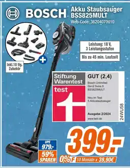 Expert Bosch akku staubsauger bss825mult Angebot