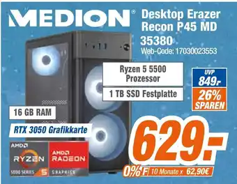Expert Medion desktop erazer recon p45 md Angebot