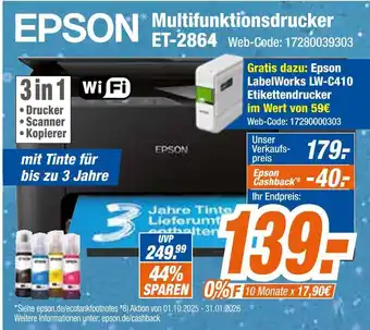 Expert Epson multifunktionsdrucker et-2864 Angebot