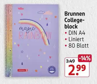 Rossmann Brunnen collegeblock Angebot