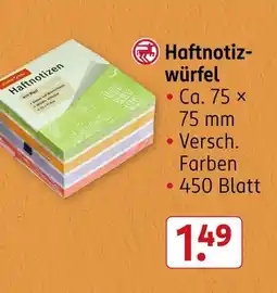 Rossmann Haftnotizwürfel Angebot