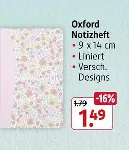 Rossmann Oxford notizheft Angebot