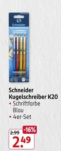 Rossmann Schneider kugelschreiber k20 Angebot