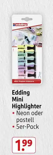 Rossmann Edding mini highlighter Angebot