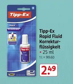 Rossmann Tipp-ex rapid fluid korrekturflüssigkeit Angebot