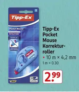 Rossmann Tipp-ex pocket mouse korrekturroller Angebot