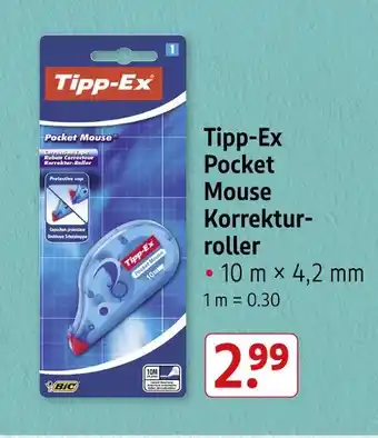 Rossmann Tipp-ex pocket mouse korrekturroller Angebot