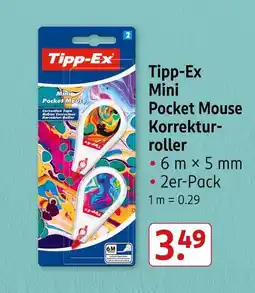 Rossmann Tipp-ex mini pocket mouse korrekturroller Angebot