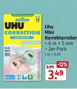 Rossmann Uhu mini korrekturroller Angebot