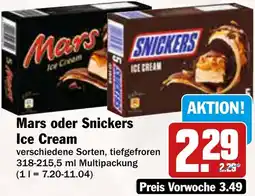 AEZ Mars oder Snickers Ice Cream Angebot