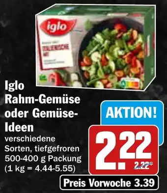 AEZ Iglo Rahm-Gemüse oder Gemüse- Ideen Angebot
