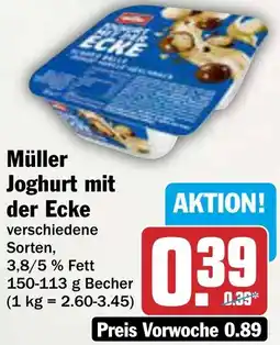 AEZ Müller Joghurt mit der Ecke Angebot
