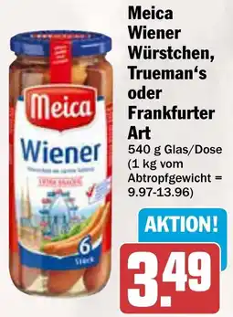 AEZ Meica Wiener Würstchen, Trueman's oder Frankfurter Art Angebot