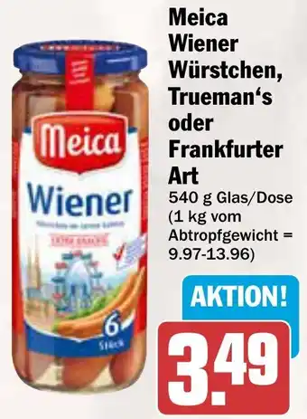 AEZ Meica Wiener Würstchen, Trueman's oder Frankfurter Art Angebot