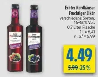 diska Echter Nordhäuser Fruchtiger Likör Angebot