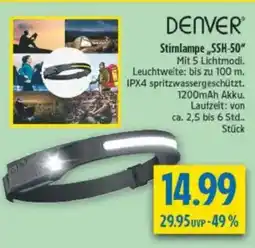 diska DENVER Stirnlampe „SSH-50" Angebot