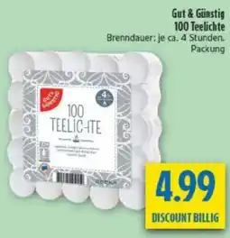 diska Gut & Günstig 100 Teelichte Angebot