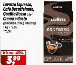 Simmel Lavazza Espresso, Cafè Decaffeinato, Qualita Rossa oder Crema e Gusto Angebot