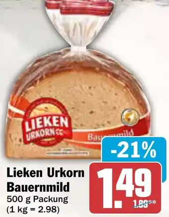 AEZ Lieken Urkorn Bauernmild Angebot