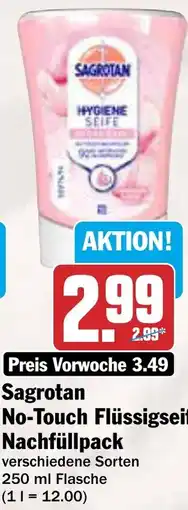 AEZ Sagrotan No-Touch Flüssigseife Nachfüllpack Angebot
