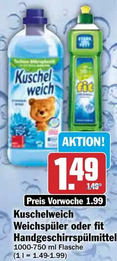 AEZ Kuschelweich Weichspüler oder fit Handgeschirrspülmittel Angebot