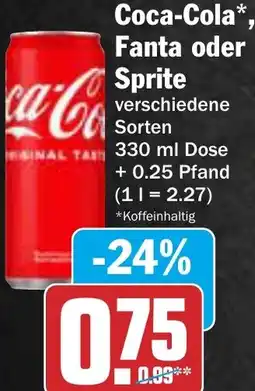 AEZ Coca-Cola, Fanta oder Sprite Angebot