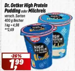 Simmel Dr. Oetker High Protein Pudding oder Milchreis Angebot