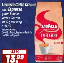 Simmel Lavazza Caffè Crema oder Espresso Angebot