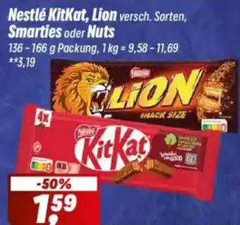 Simmel Nestlé KitKat, Lion versch. Sorten, Smarties oder Nuts Angebot