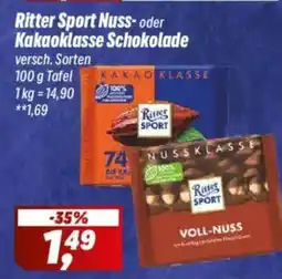 Simmel Ritter Sport Nuss- oder Kakaoklasse Schokolade Angebot
